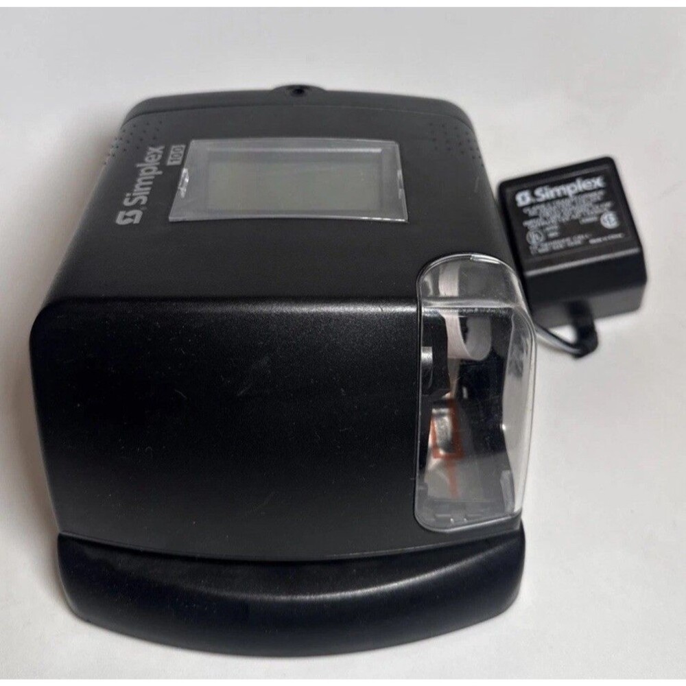 Simplex 1603-9101 Electronic Time Clock 15VAC 50/60Hz w/ Cable, No Keys Works